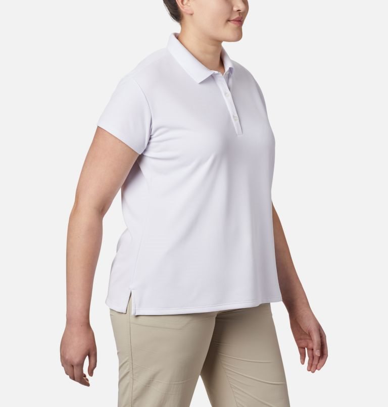 Women's Columbia PFG Innisfree Short Sleeve Polo Shirts White | Plus Size CA-C0831